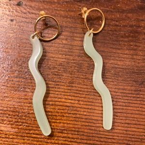 Baleen Sea Foam Stucco Earrings